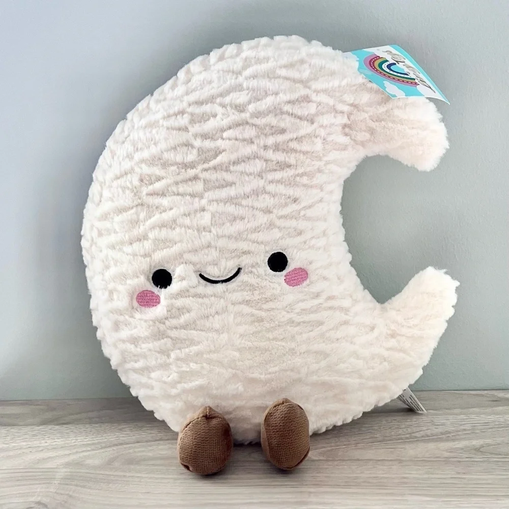 Crescent Moon Plush | 10″ | Cream
